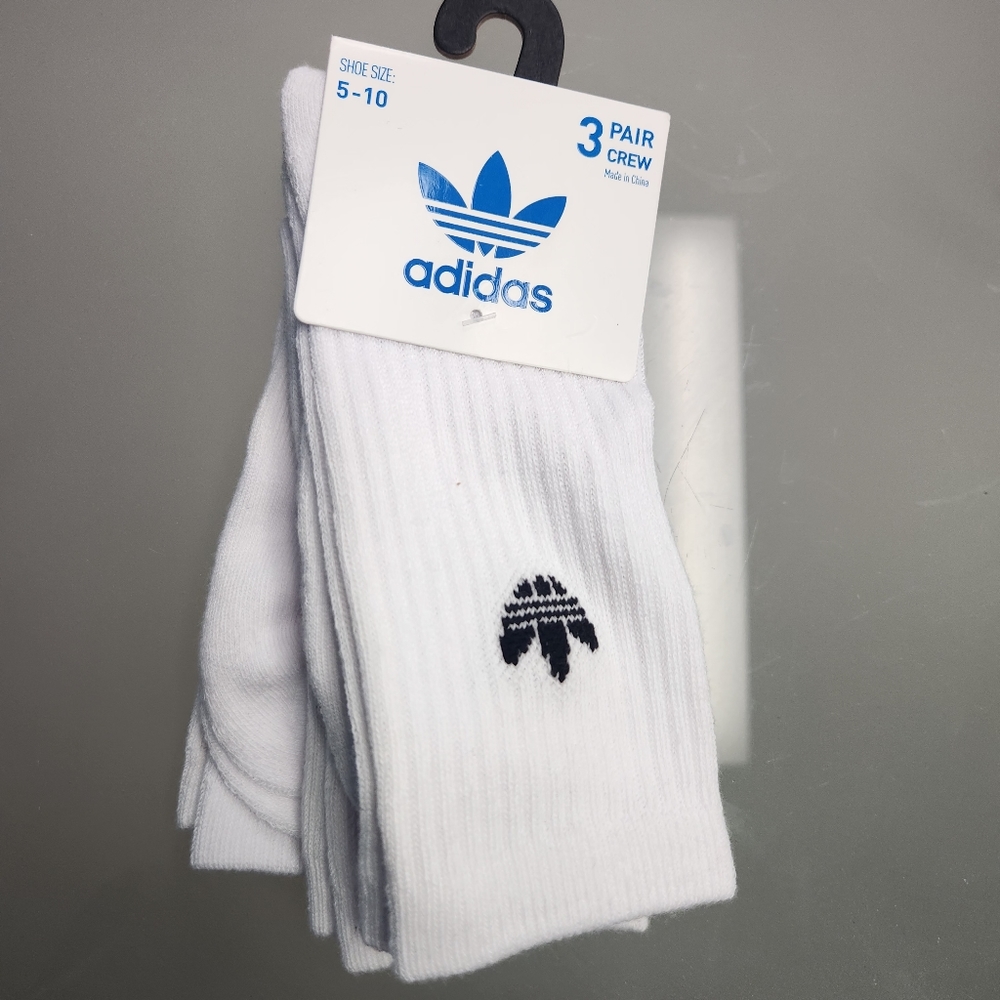 Adidas Crew Socks Boys Size 5-10